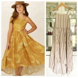 Joyfolie Skye Dress in Stripe High Low